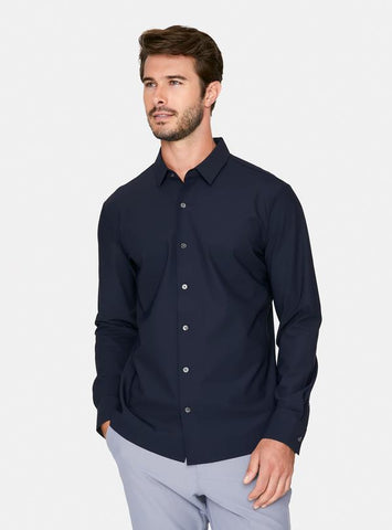 "YOUNG AMERICANS" 4 WAY STRETCH SHIRT NAVY